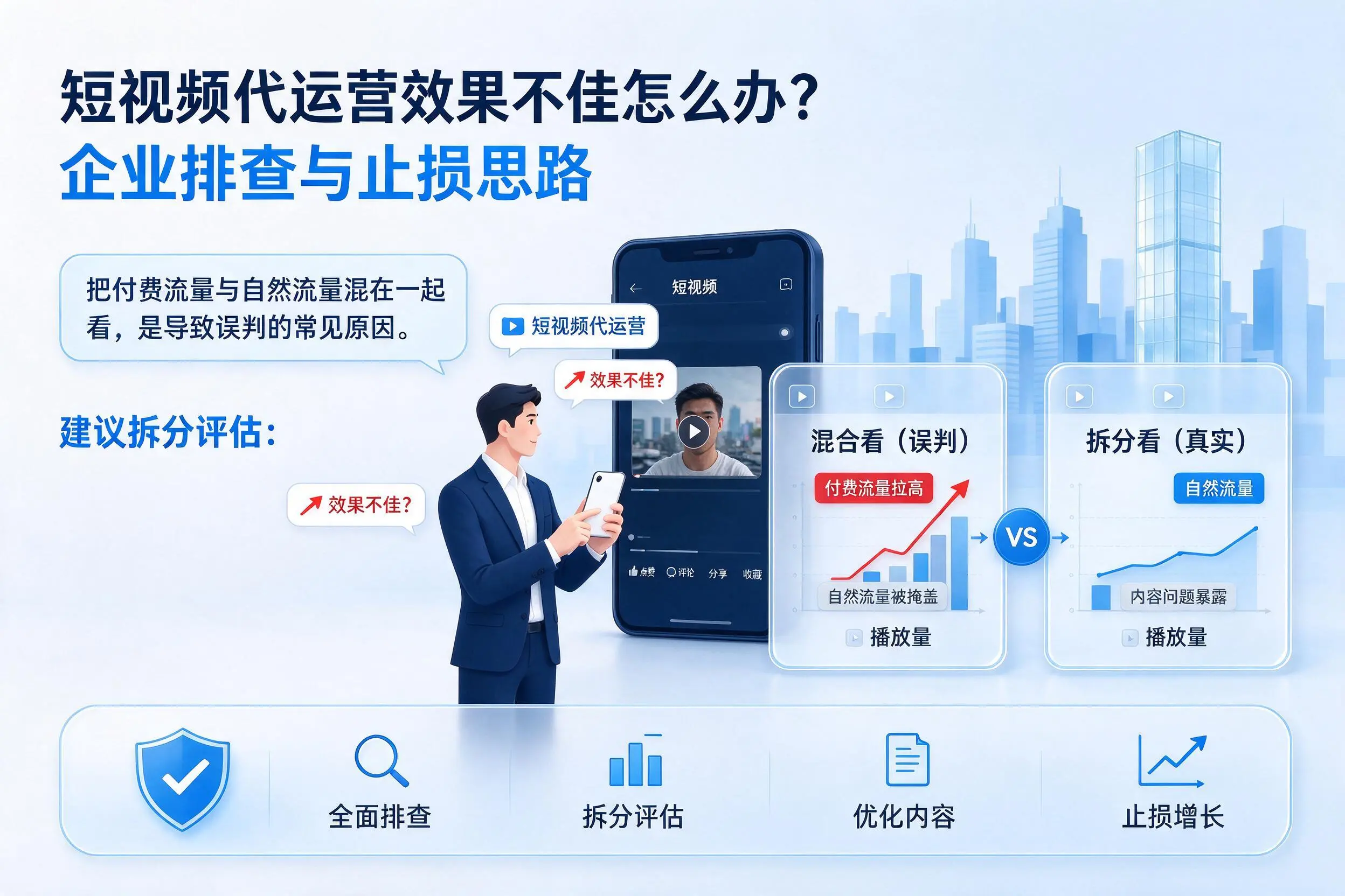 短视频代运营效果不佳怎么办?万宁企业排查与止损思路