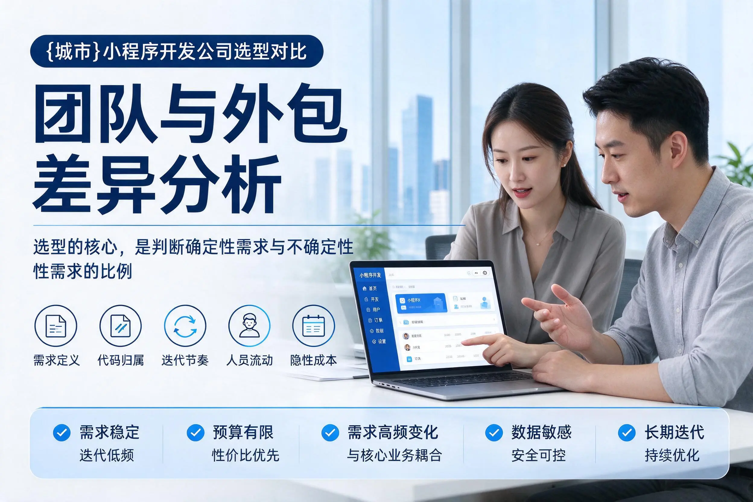 万宁小程序开发公司选型对比:团队与外包差异分析