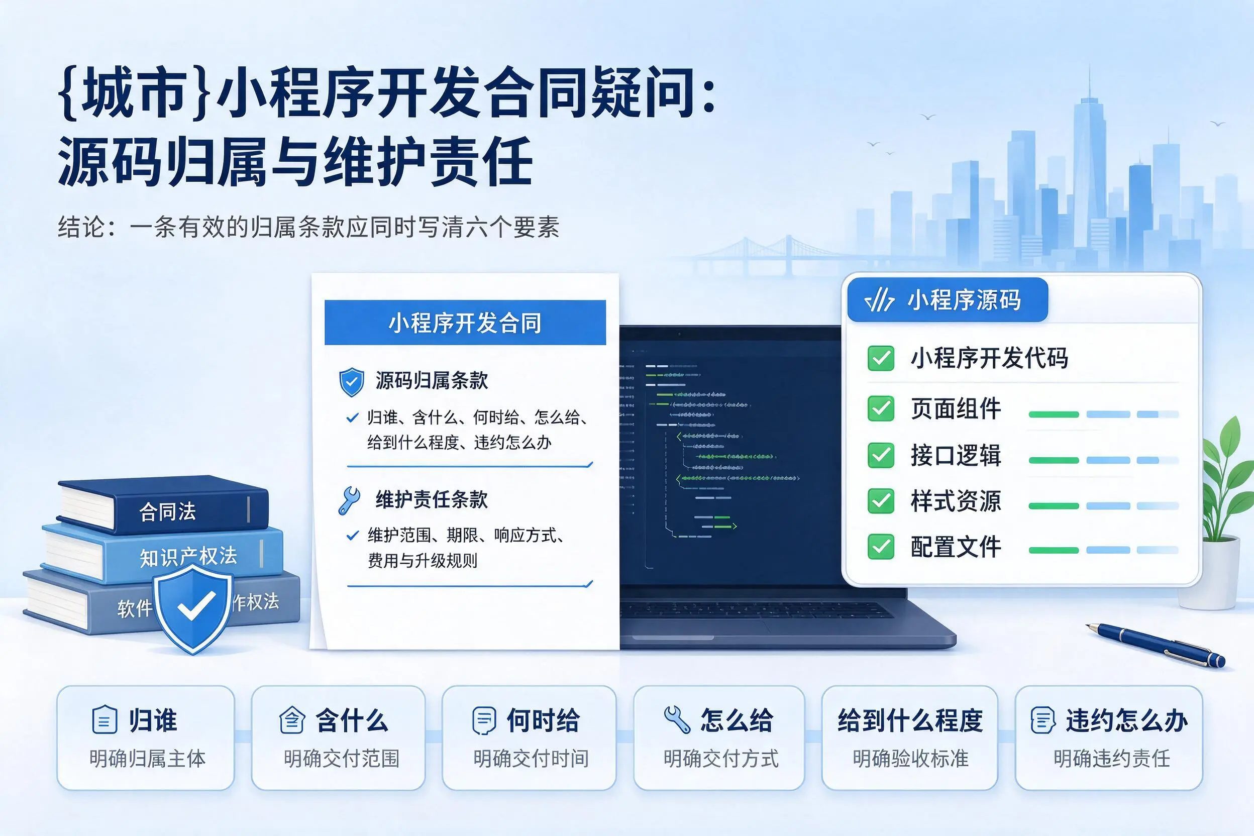 万宁小程序开发合同疑问：源码归属与维护责任