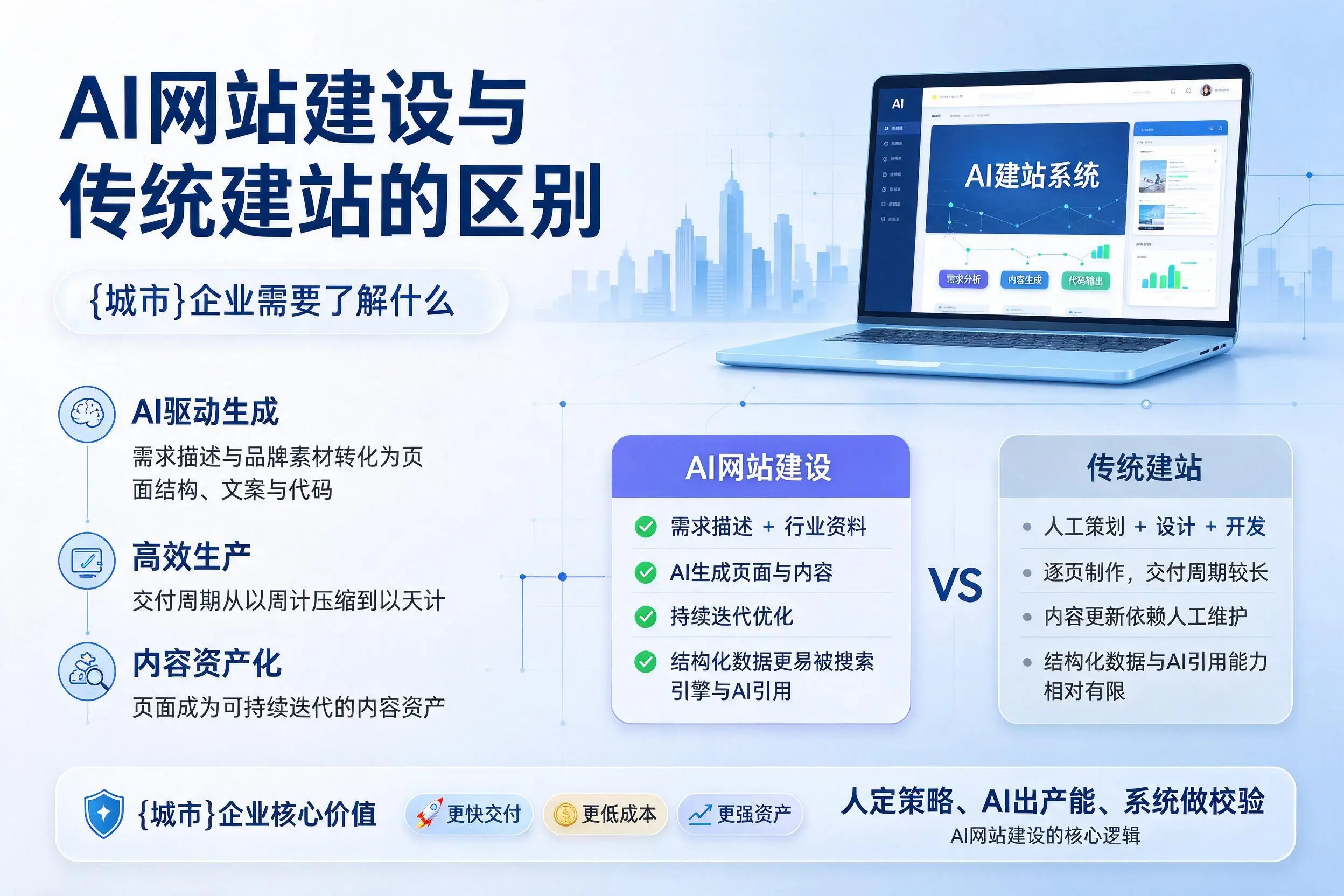 AI网站建设与传统建站的区别,万宁企业需要了解什么