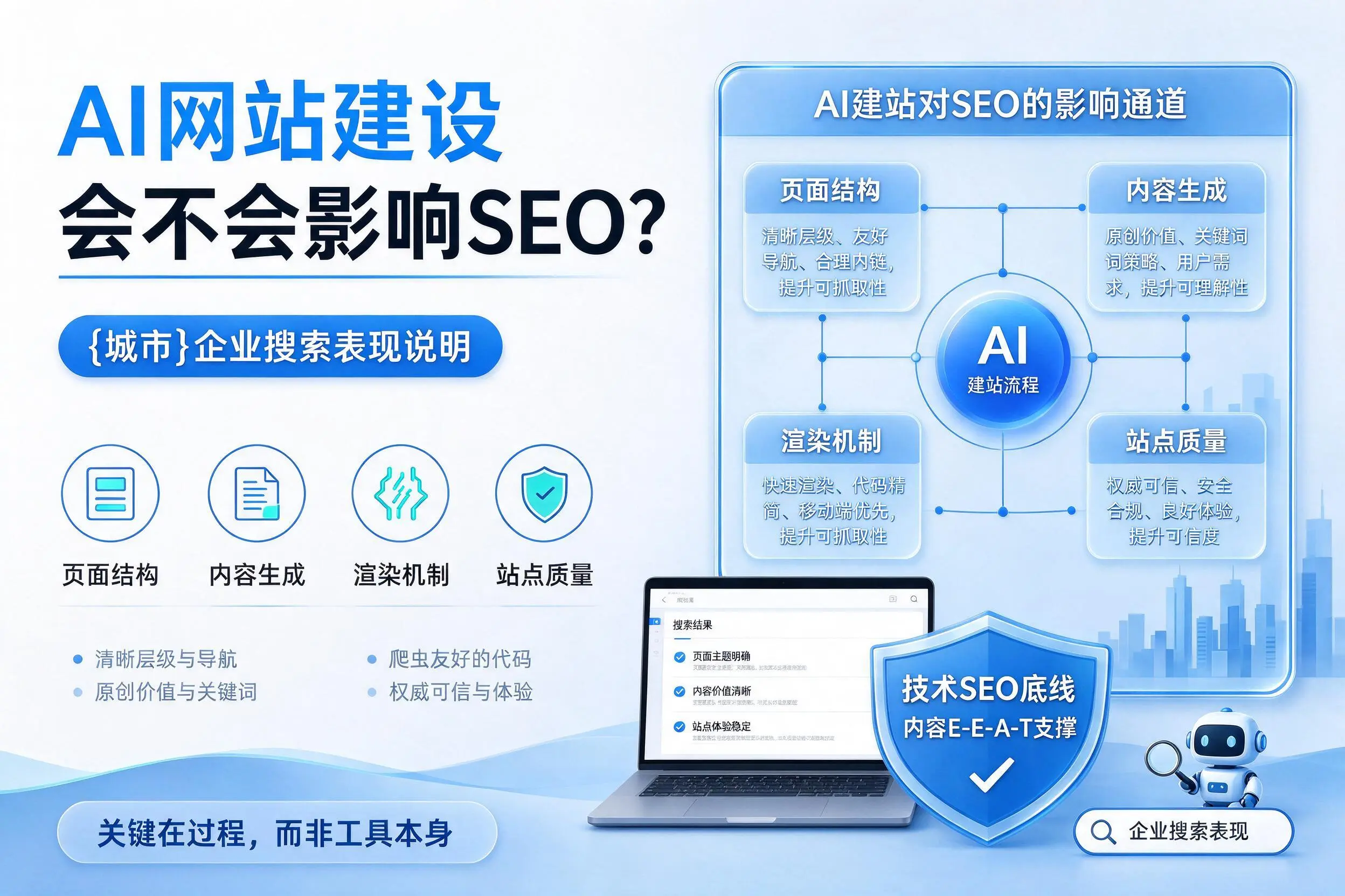 AI网站建设会不会影响SEO？万宁企业搜索表现说明