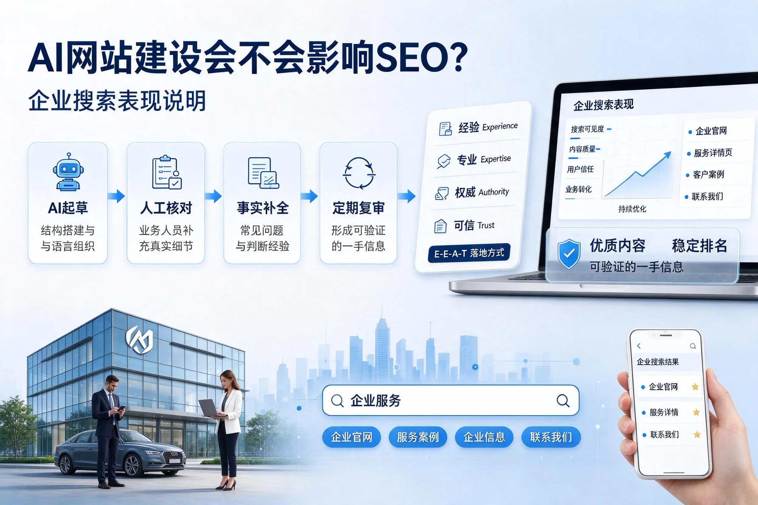 AI网站建设会不会影响SEO？万宁企业搜索表现说明