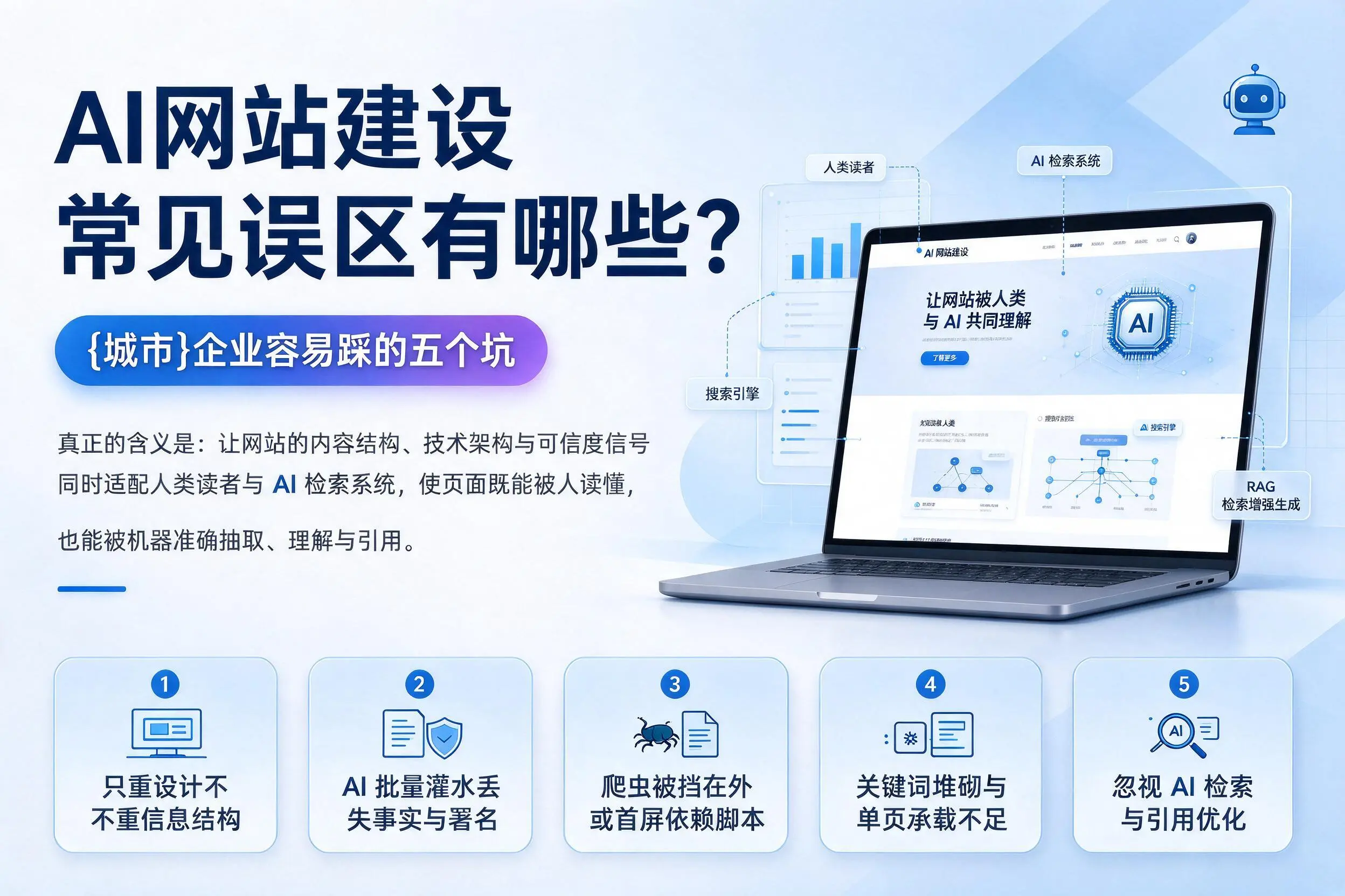 AI网站建设常见误区有哪些?万宁企业容易踩的五个坑