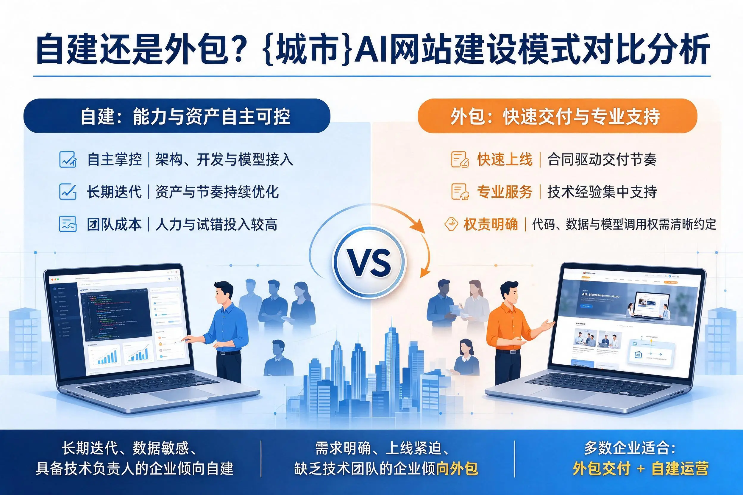 自建还是外包?万宁AI网站建设模式对比分析