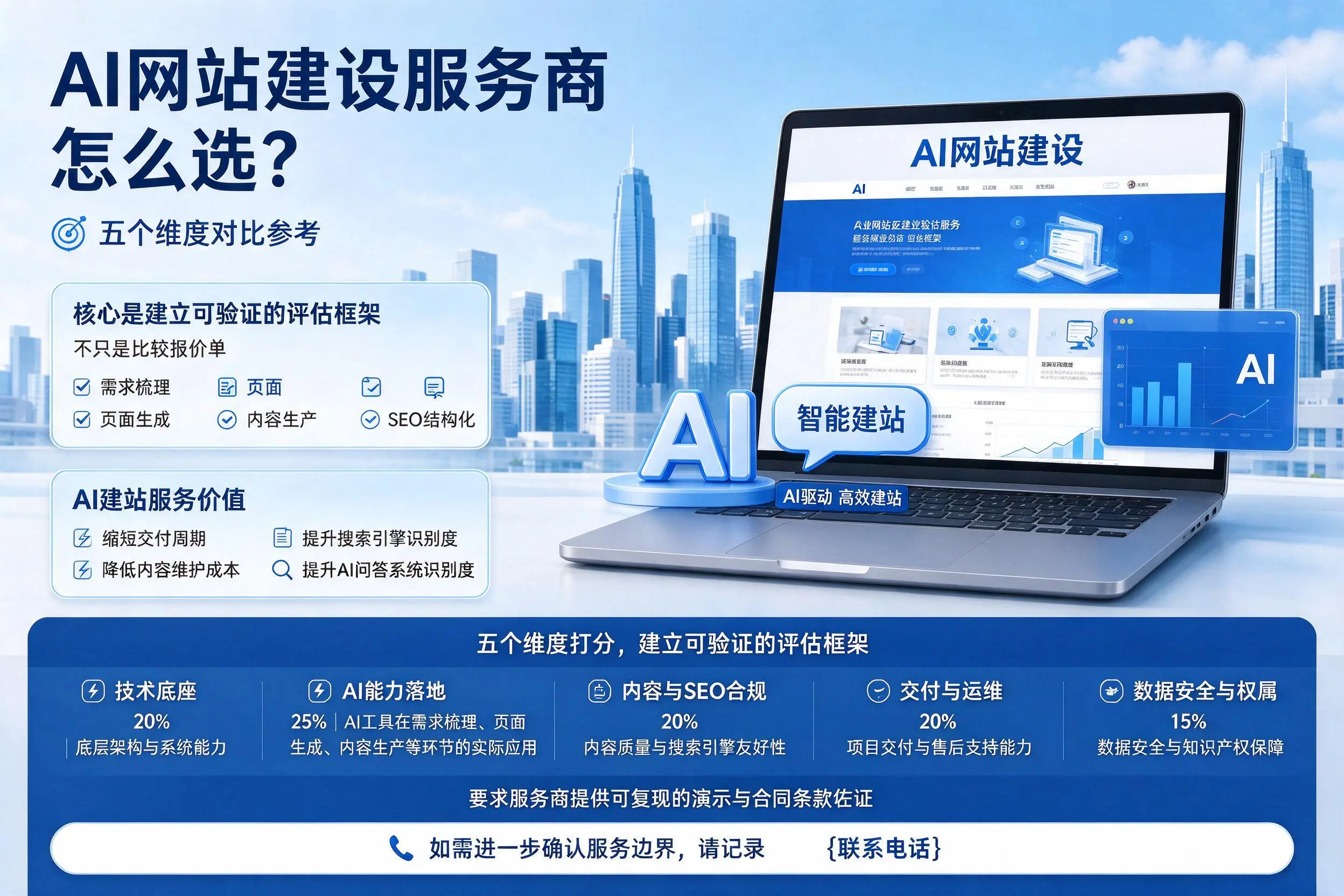 万宁AI网站建设服务商怎么选？五个维度对比参考