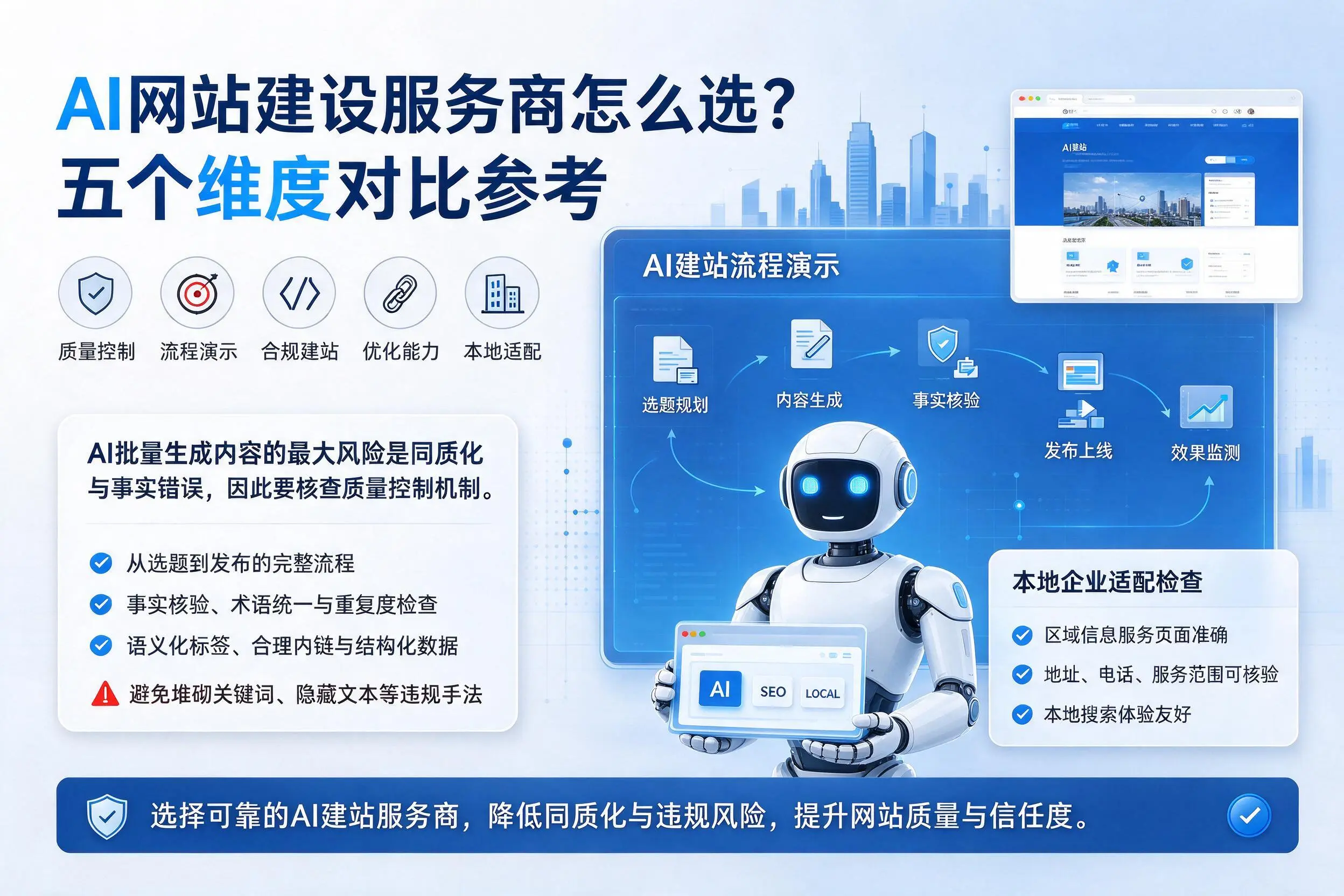 万宁AI网站建设服务商怎么选？五个维度对比参考
