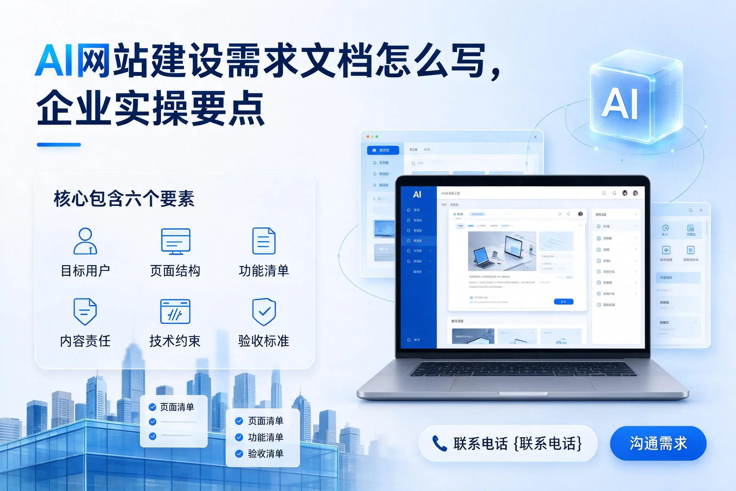 AI网站建设需求文档怎么写，万宁企业实操要点